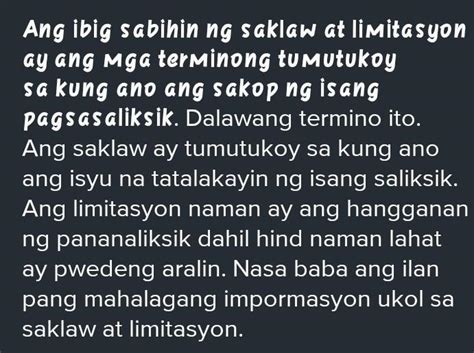 saklaw at limitasyon meaning|Saklaw at Limitasyon .